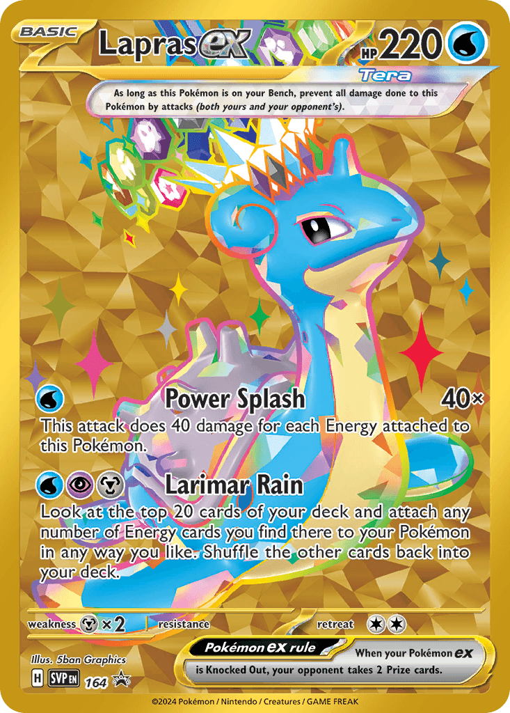 Lapras ex z edície Scarlet & Violet Black Star Promos, karta č.164