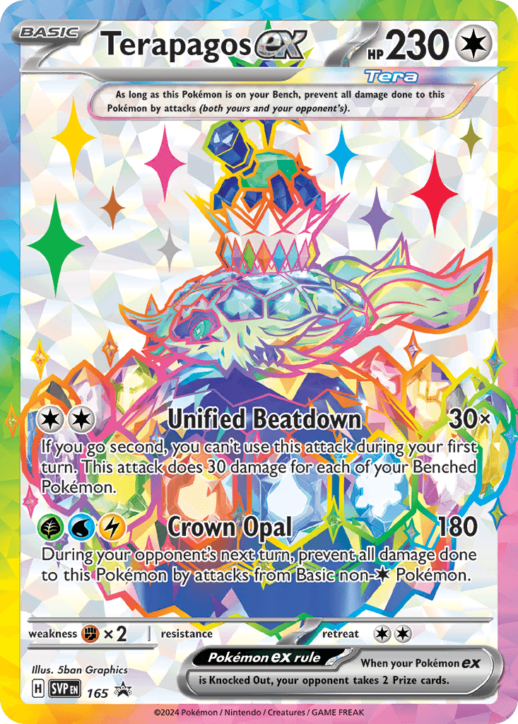 Terapagos ex z edície Scarlet & Violet Black Star Promos, karta č.165