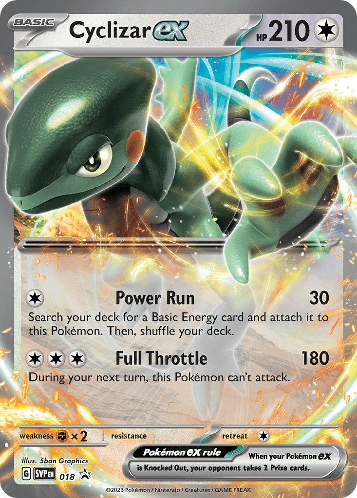 Cyclizar ex z edície Scarlet & Violet Black Star Promos, karta č.18