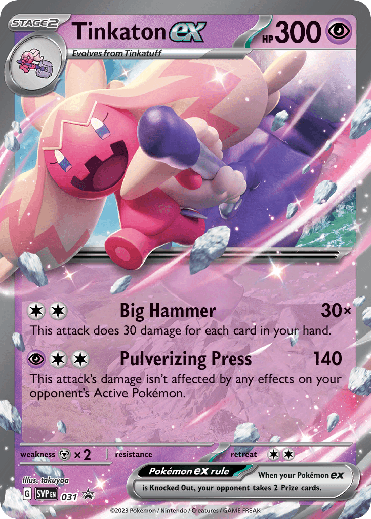 Tinkaton ex z edície Scarlet & Violet Black Star Promos, karta č.31