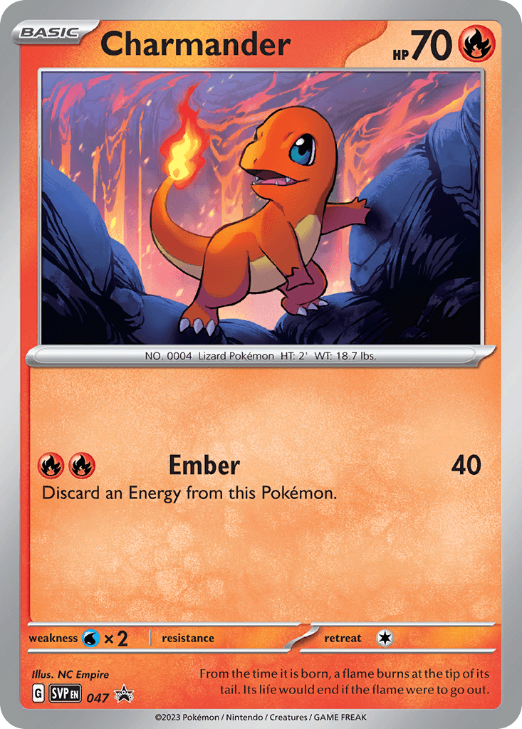 Charmander z edície Scarlet & Violet Black Star Promos, karta č.47
