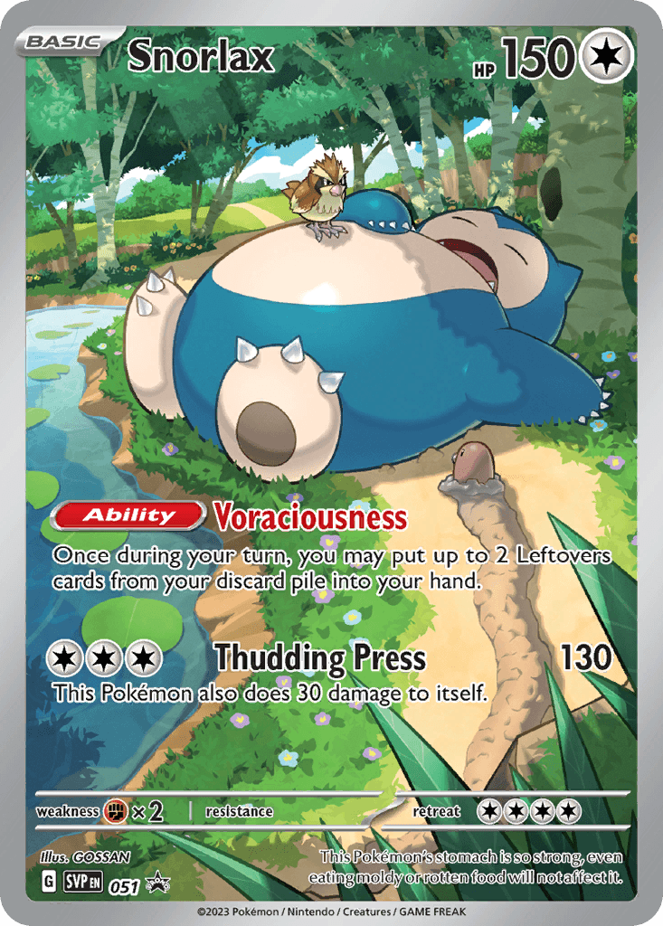 Snorlax z edície Scarlet & Violet Black Star Promos, karta č.51