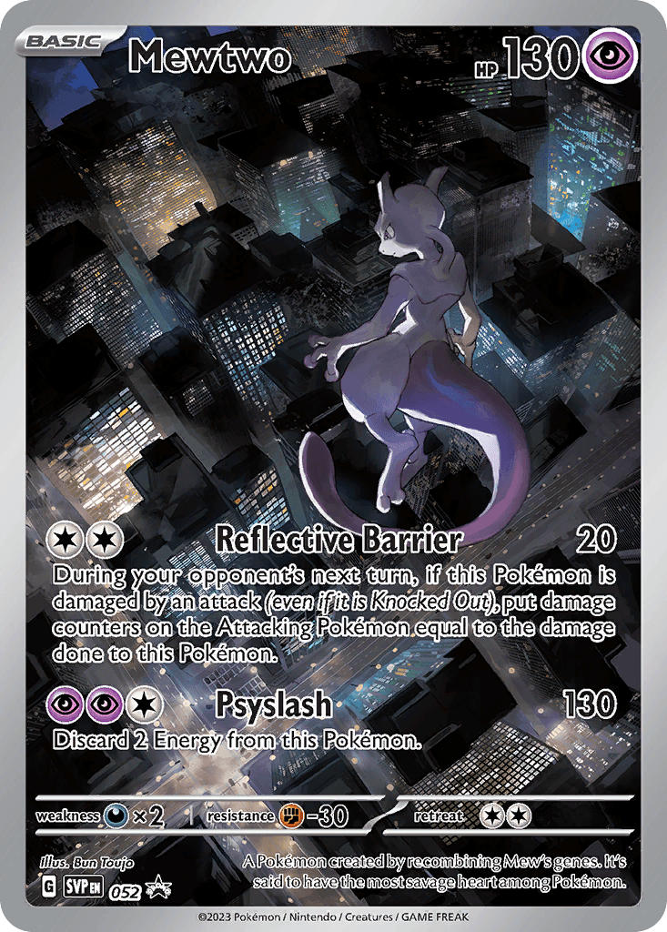 Mewtwo z edície Scarlet & Violet Black Star Promos, karta č.52