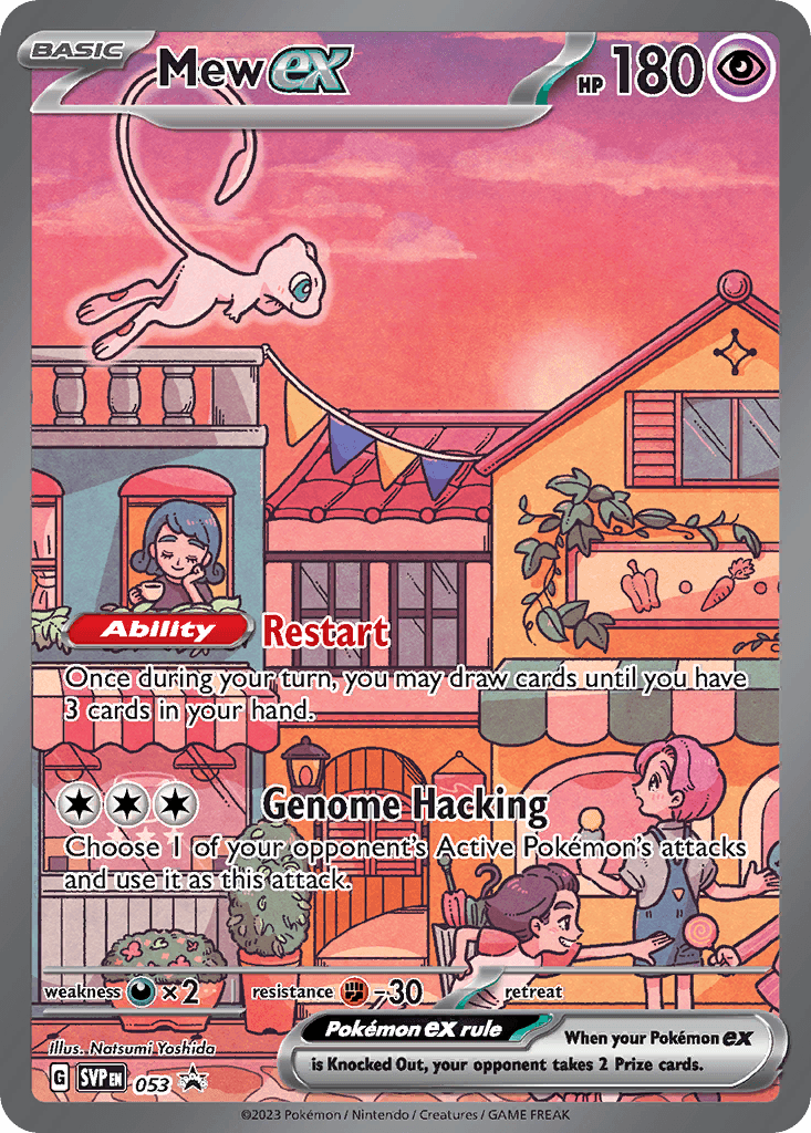 Mew ex z edície Scarlet & Violet Black Star Promos, karta č.53