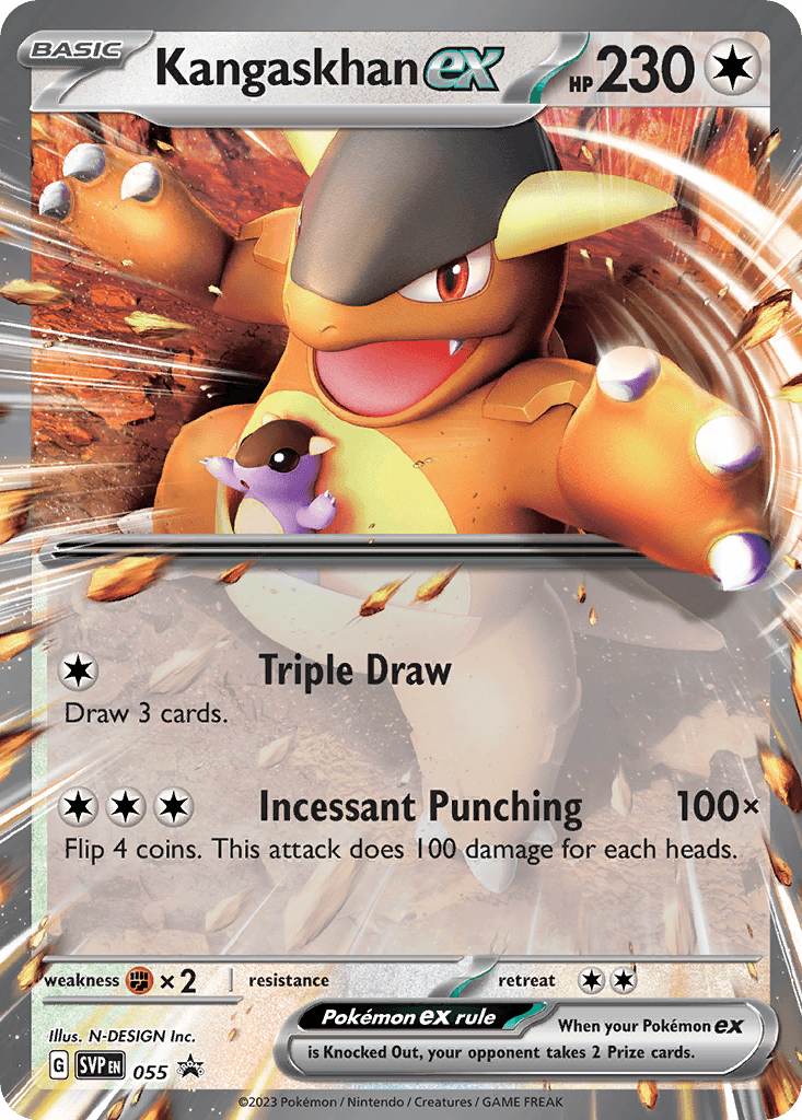 Kangaskhan ex z edície Scarlet & Violet Black Star Promos, karta č.55