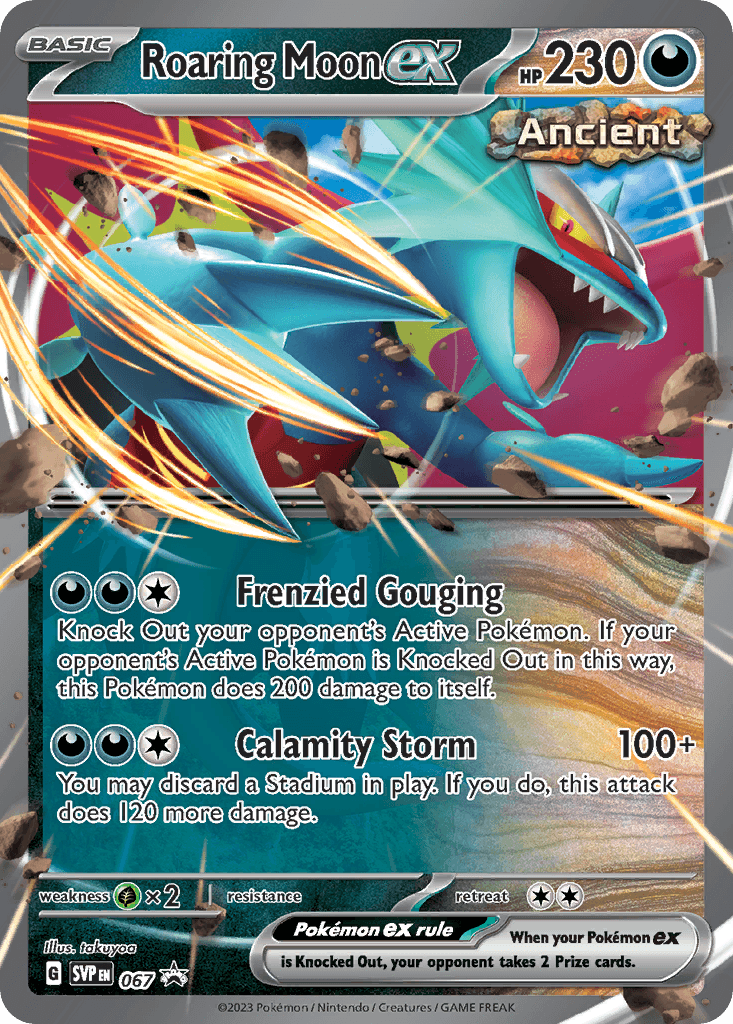 Roaring Moon ex z edície Scarlet & Violet Black Star Promos, karta č.67