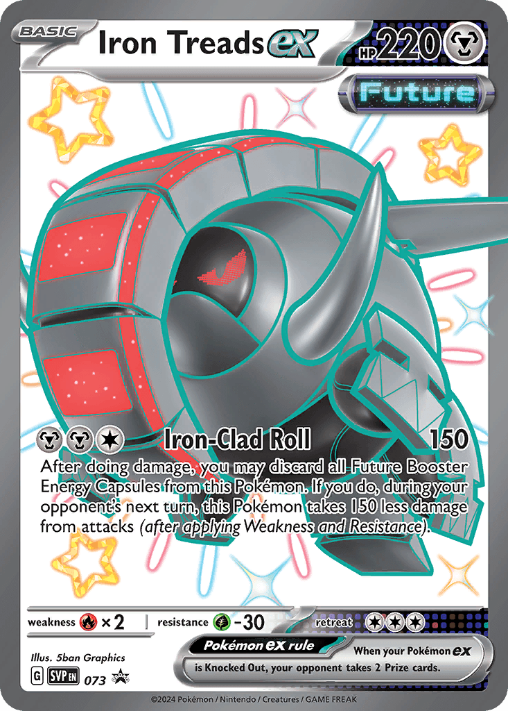 Iron Treads ex z edície Scarlet & Violet Black Star Promos, karta č.73