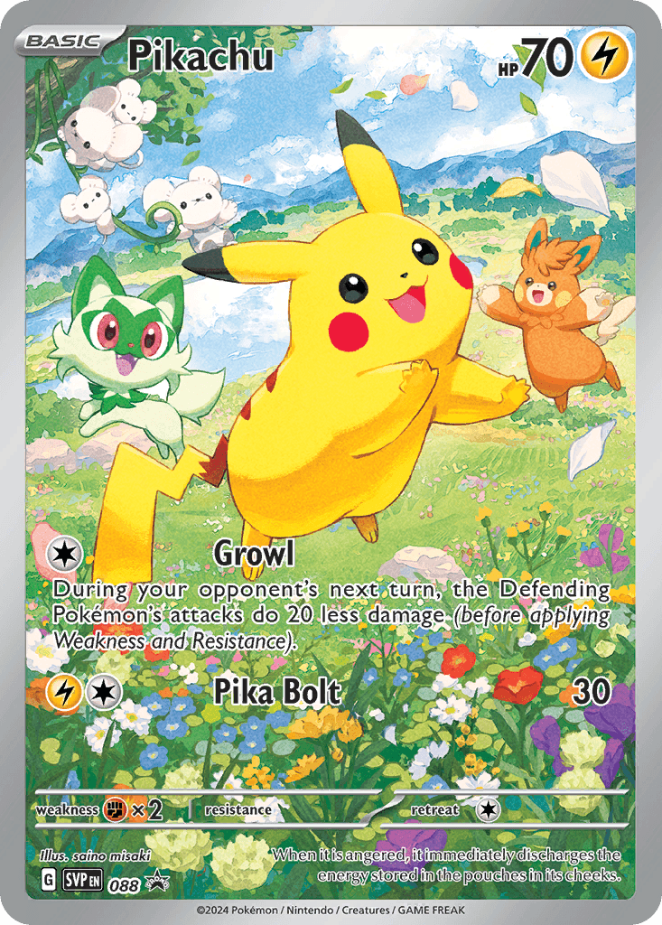 Pikachu z edície Scarlet & Violet Black Star Promos, karta č.88