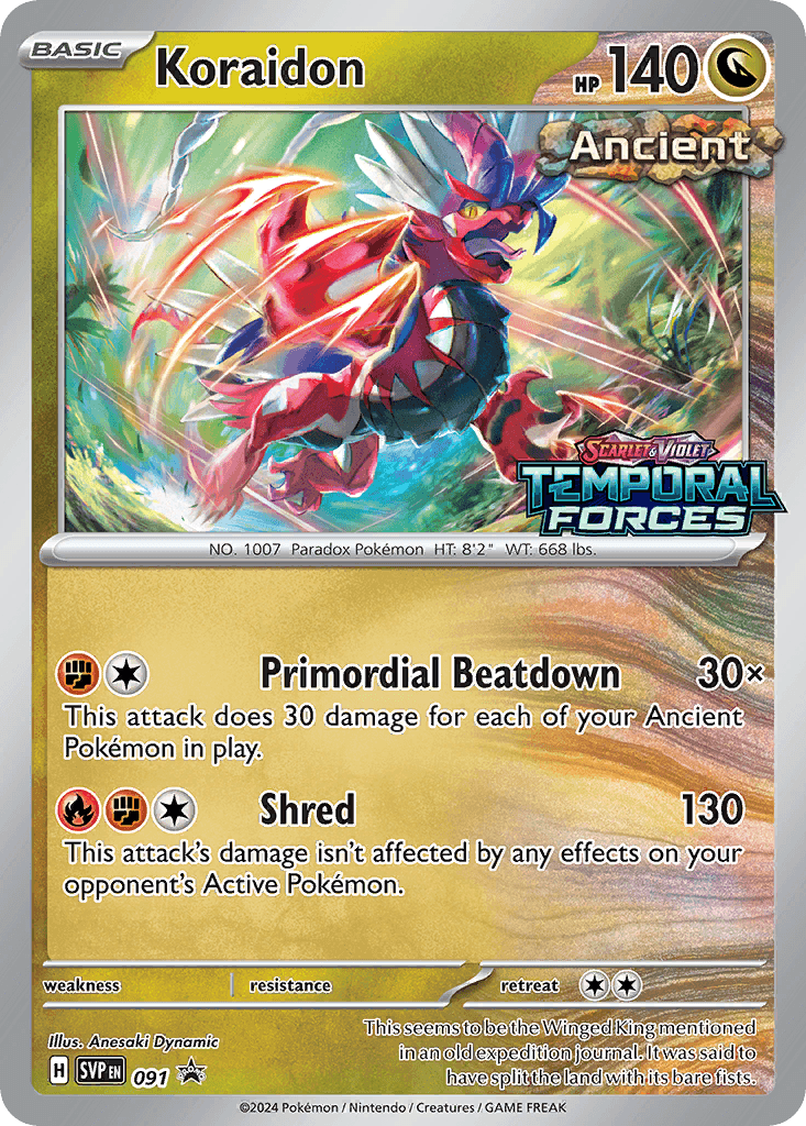 Koraidon z edície Scarlet & Violet Black Star Promos, karta č.91