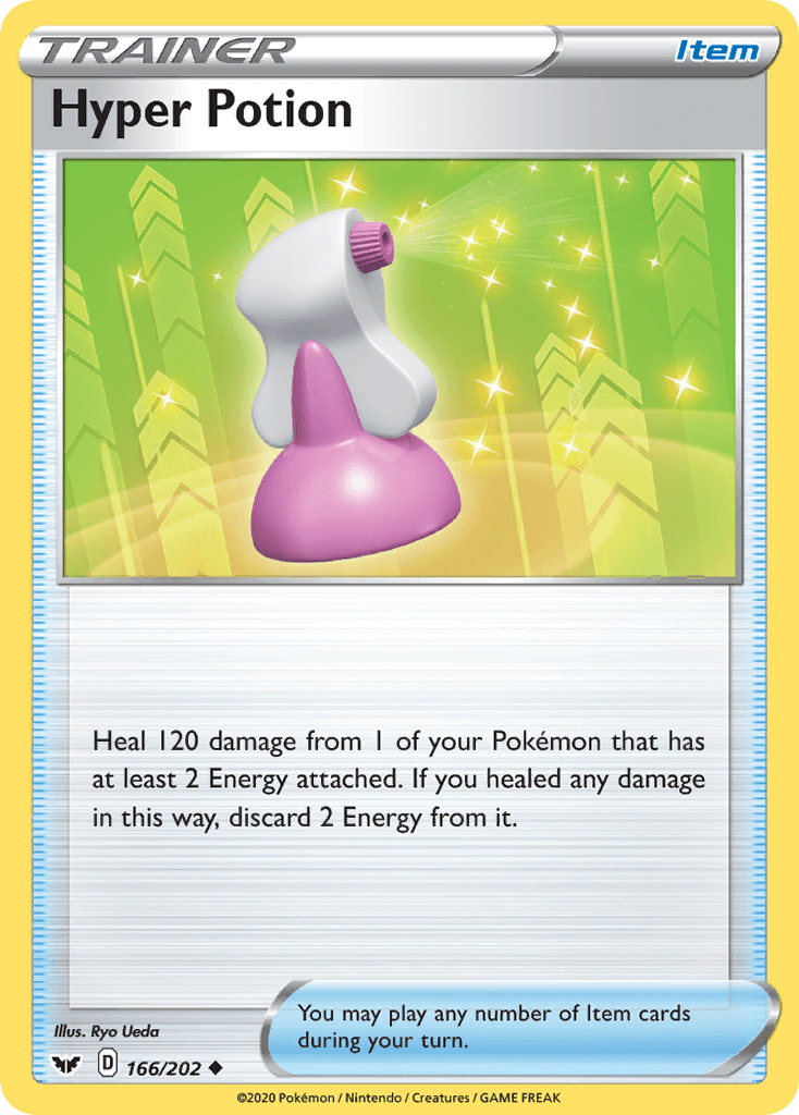 Hyper Potion z edície Sword & Shield, karta č.166