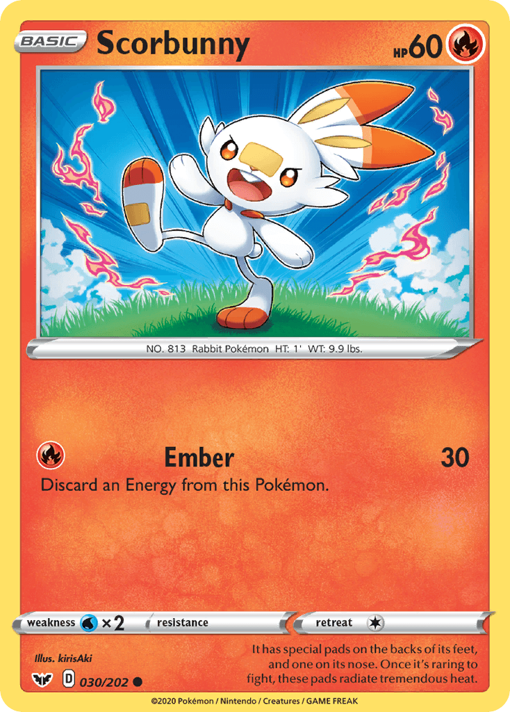 Scorbunny z edície Sword & Shield, karta č.30