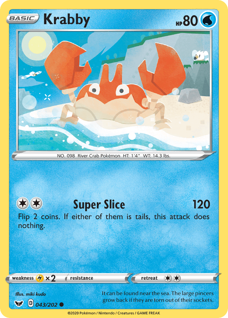 Krabby z edície Sword & Shield, karta č.43