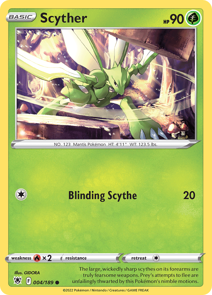 Scyther z edície Astral Radiance, karta č.4