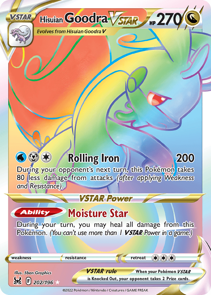 Hisuian Goodra VSTAR z edície Lost Origin, karta č.202