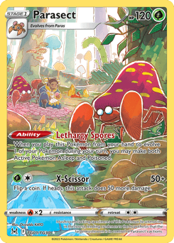 Parasect z edície Lost Origin Trainer Gallery, karta č.TG01