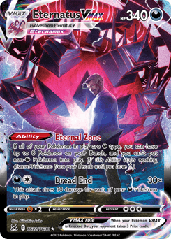 Eternatus VMAX z edície Lost Origin Trainer Gallery, karta č.TG22