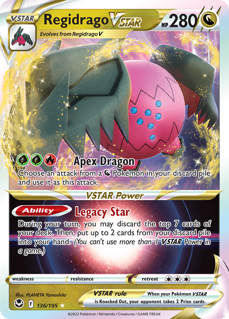 Regidrago VSTAR z edície Silver Tempest, karta č.136