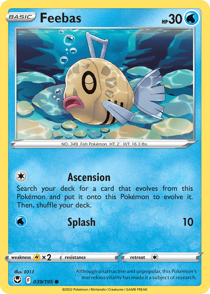 Feebas z edície Silver Tempest, karta č.39