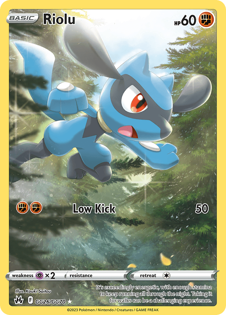 Riolu z edície Crown Zenith Galarian Gallery, karta č.GG26