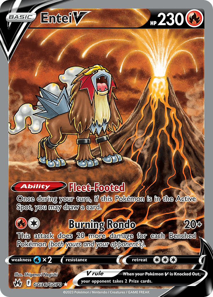 Entei V z edície Crown Zenith Galarian Gallery, karta č.GG36