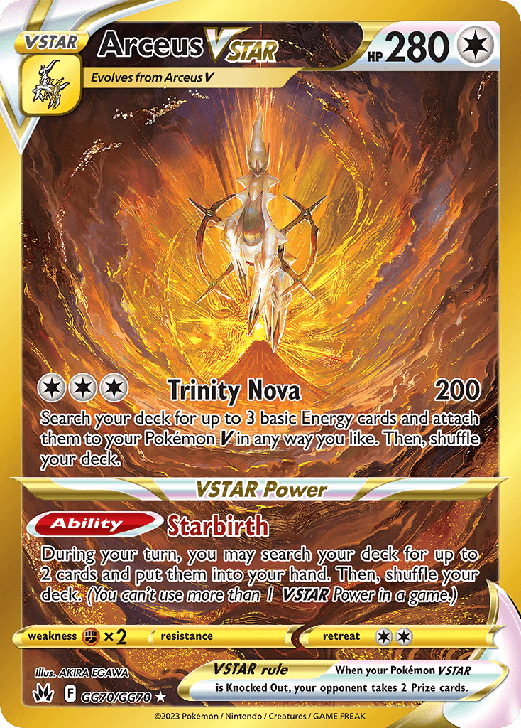 Arceus VSTAR z edície Crown Zenith Galarian Gallery, karta č.GG70