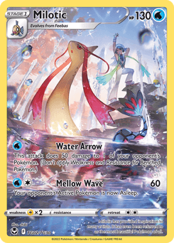 Milotic z edície Silver Tempest Trainer Gallery, karta č.TG02