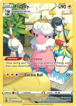 Flaaffy z edície Silver Tempest Trainer Gallery, karta č.TG03