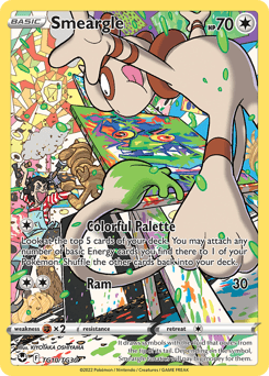 Smeargle z edície Silver Tempest Trainer Gallery, karta č.TG10