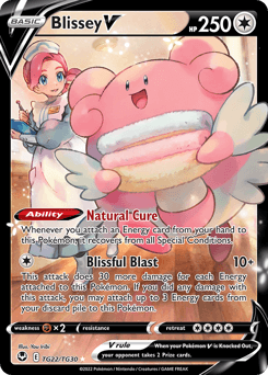 Blissey V z edície Silver Tempest Trainer Gallery, karta č.TG22