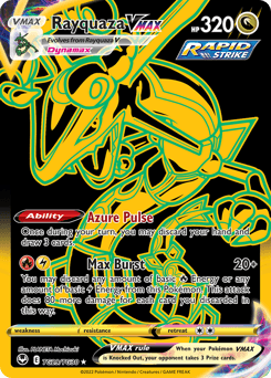 Rayquaza VMAX z edície Silver Tempest Trainer Gallery, karta č.TG29