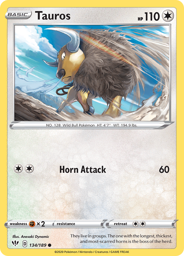 Tauros z edície Darkness Ablaze, karta č.134