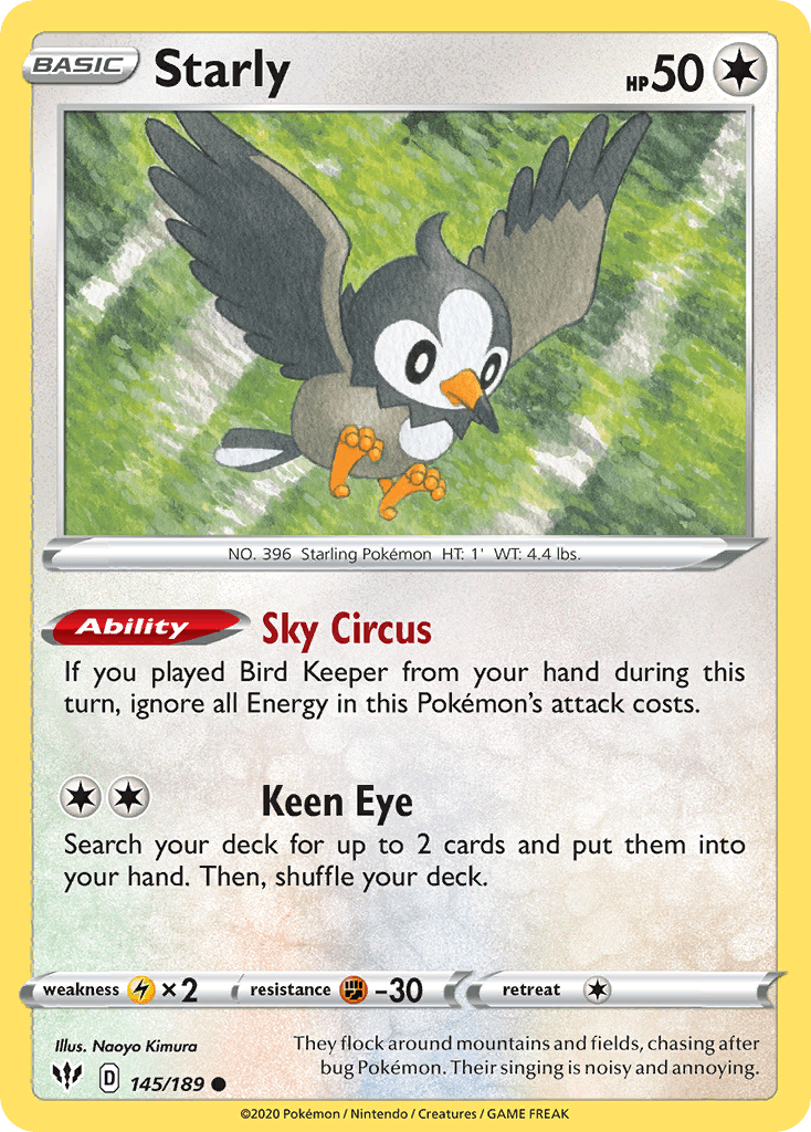 Starly z edície Darkness Ablaze, karta č.145
