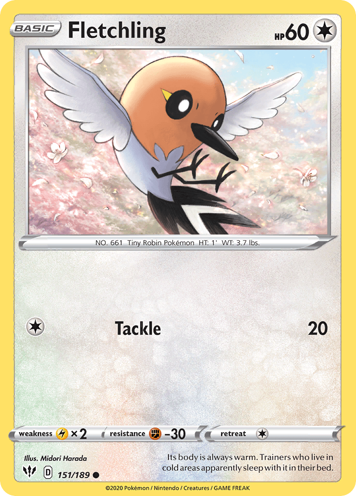 Fletchling z edície Darkness Ablaze, karta č.151