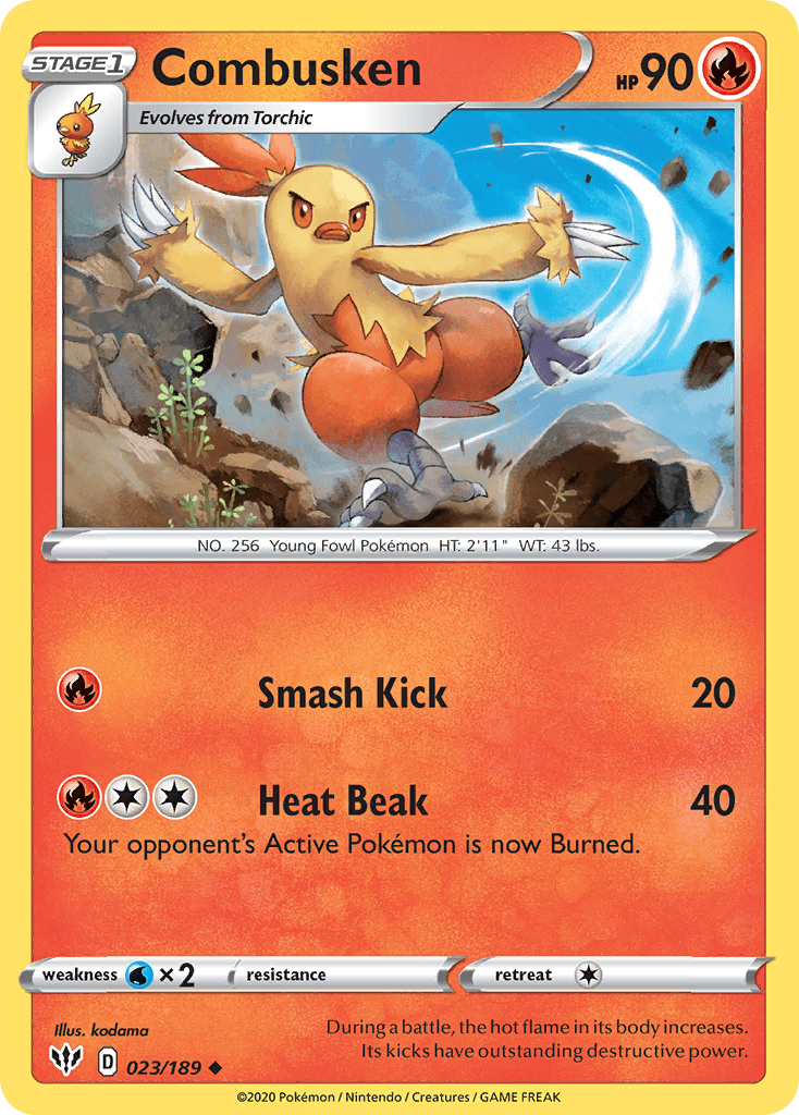 Combusken z edície Darkness Ablaze, karta č.23