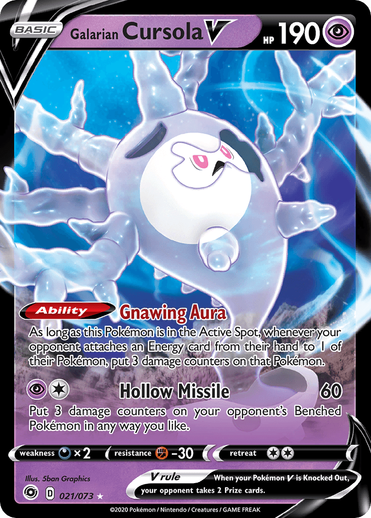Galarian Cursola V z edície Champion's Path, karta č.21