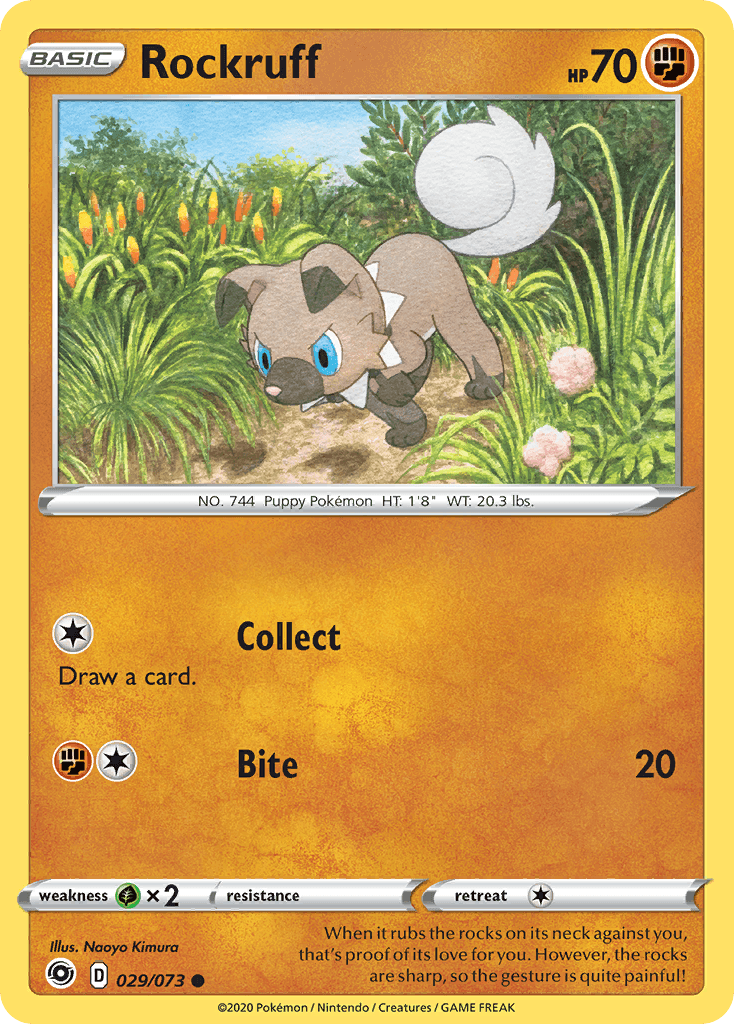Rockruff z edície Champion's Path, karta č.29