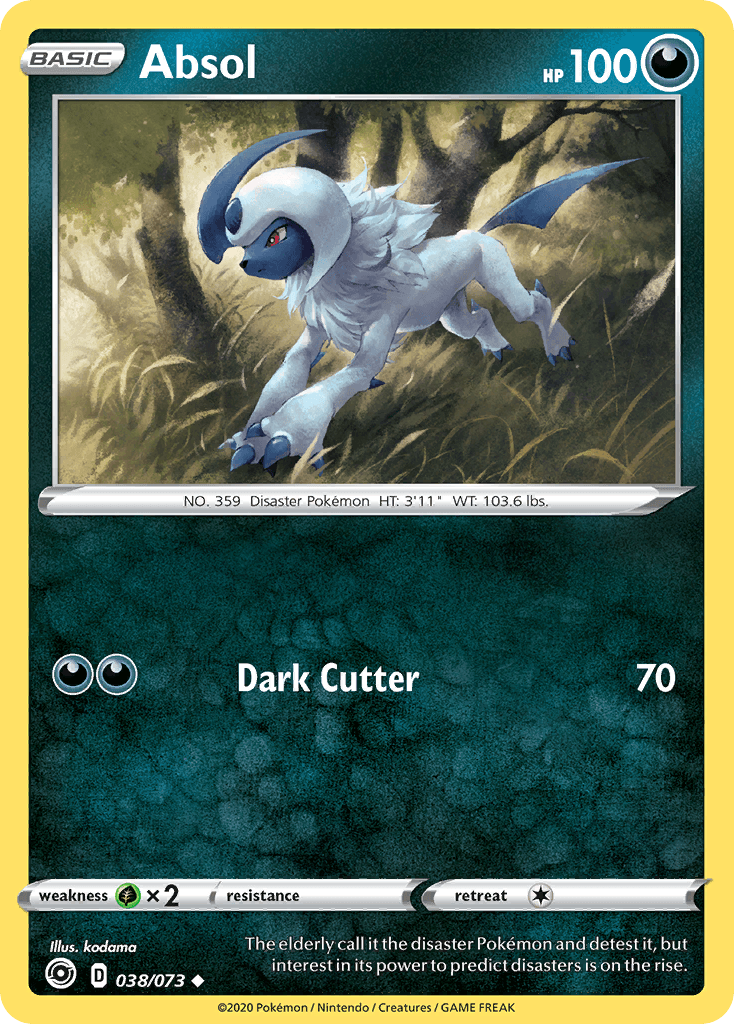 Absol z edície Champion's Path, karta č.38