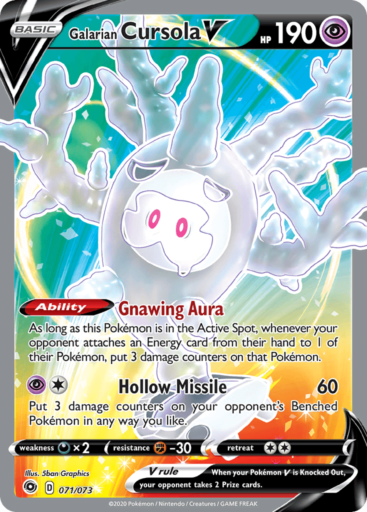 Galarian Cursola V z edície Champion's Path, karta č.71