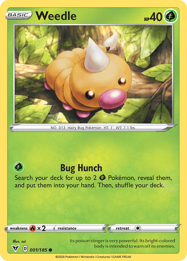 Weedle z edície Vivid Voltage, karta č.1