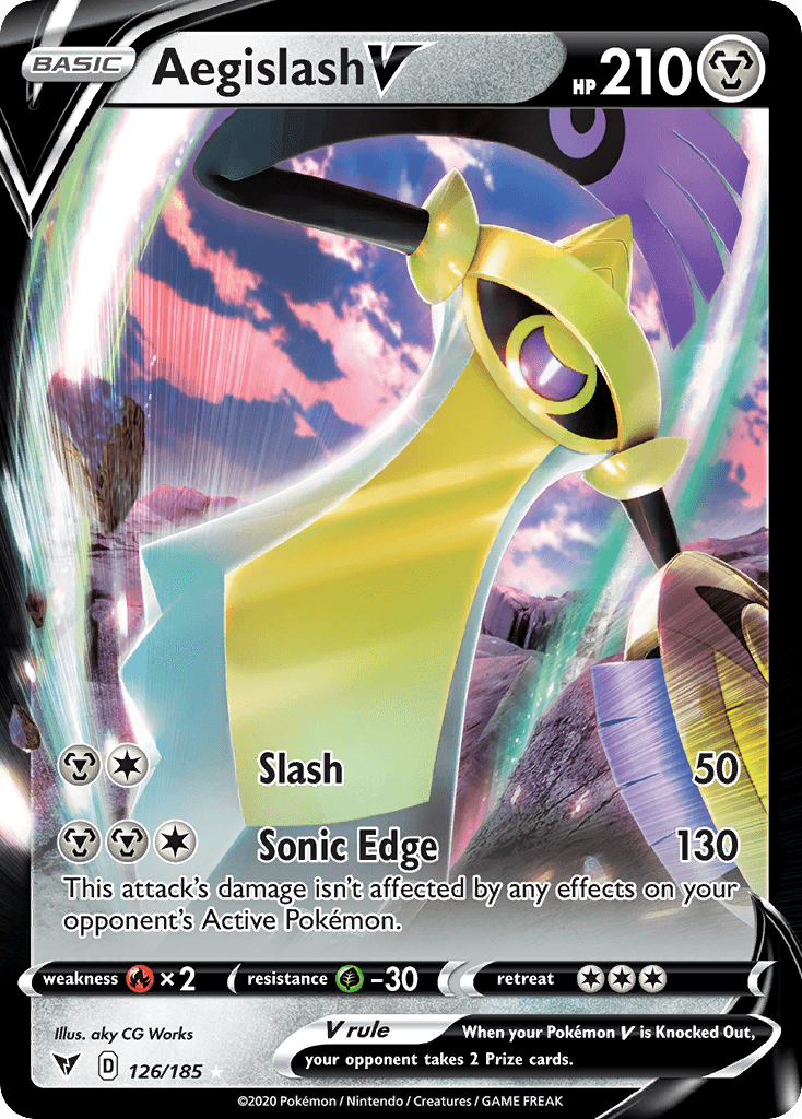 Aegislash V z edície Vivid Voltage, karta č.126