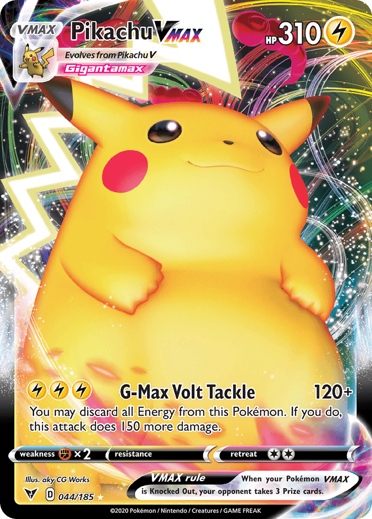 Pikachu VMAX z edície Vivid Voltage, karta č.44