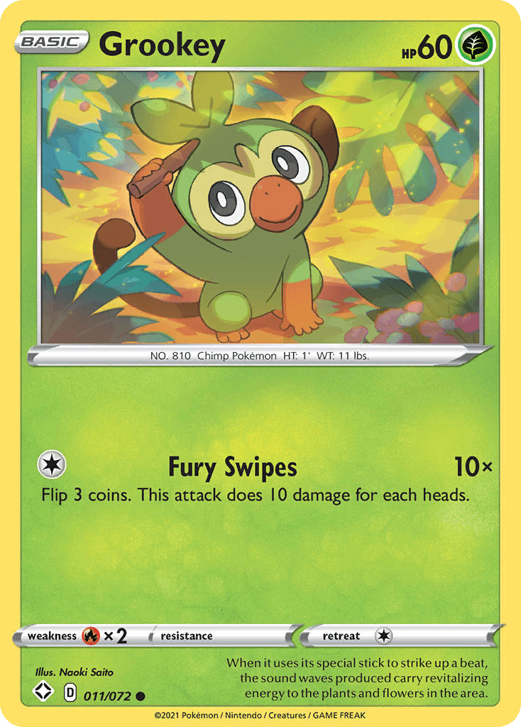Grookey z edície Shining Fates, karta č.11