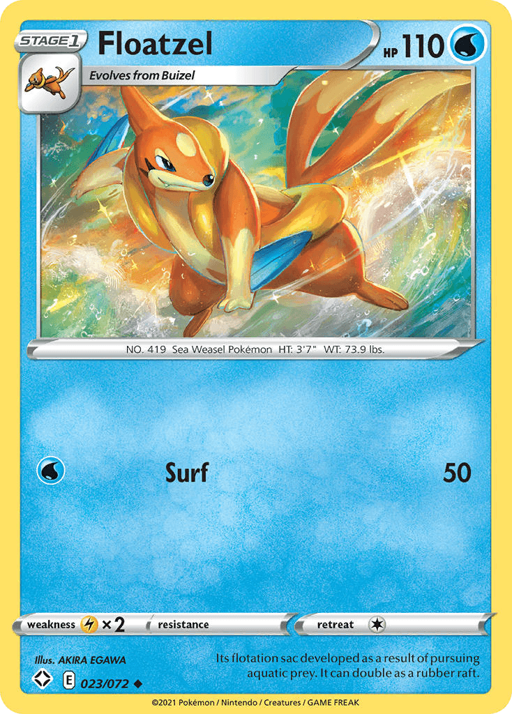 Floatzel z edície Shining Fates, karta č.23