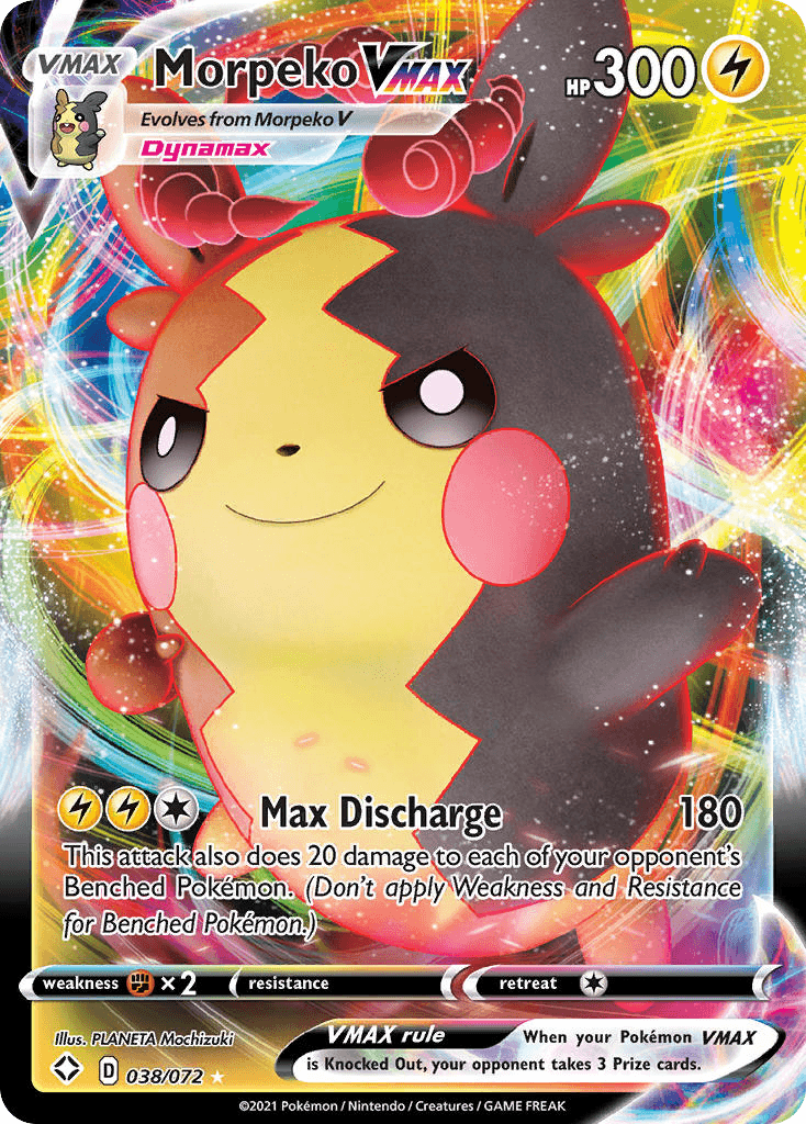 Morpeko VMAX z edície Shining Fates, karta č.38