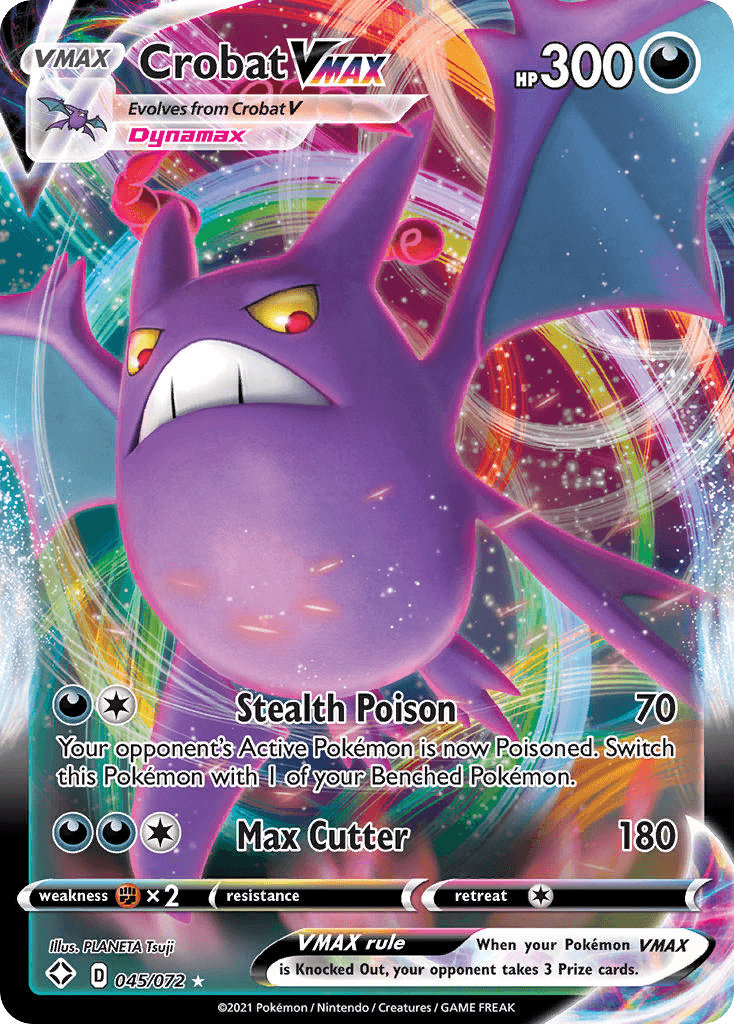 Crobat VMAX z edície Shining Fates, karta č.45