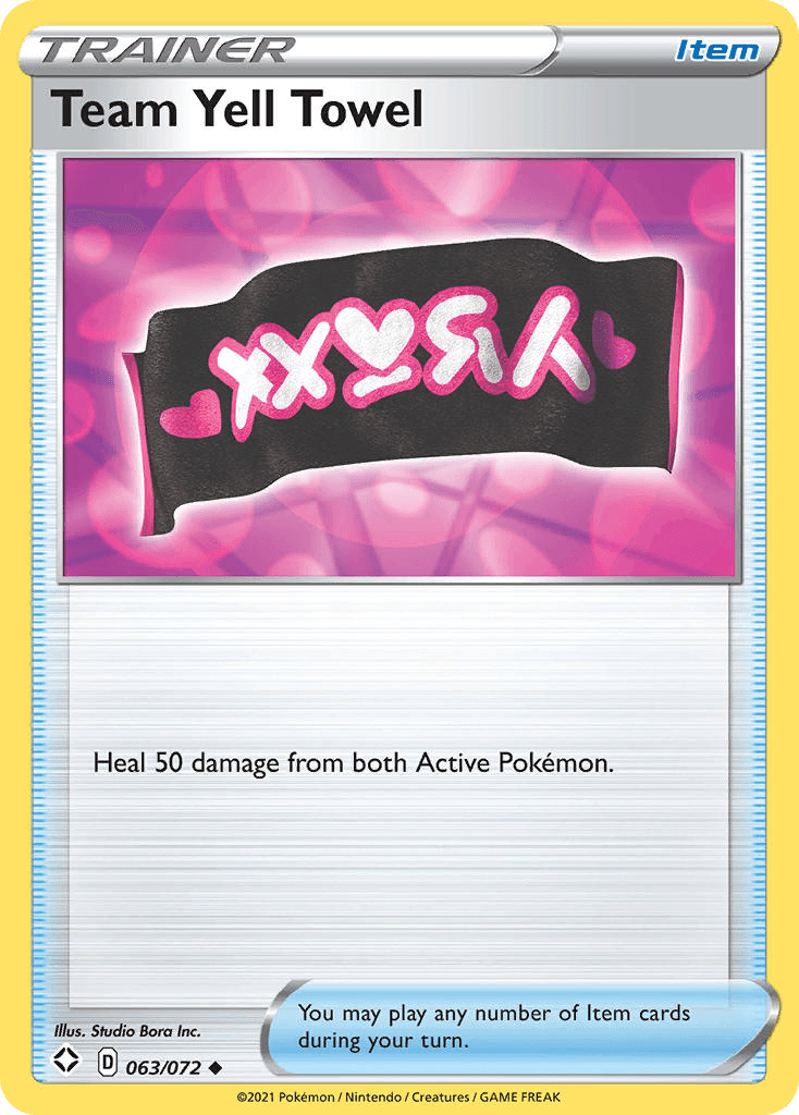 Team Yell Towel z edície Shining Fates, karta č.63