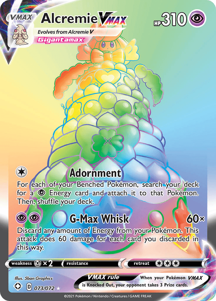 Alcremie VMAX z edície Shining Fates, karta č.73