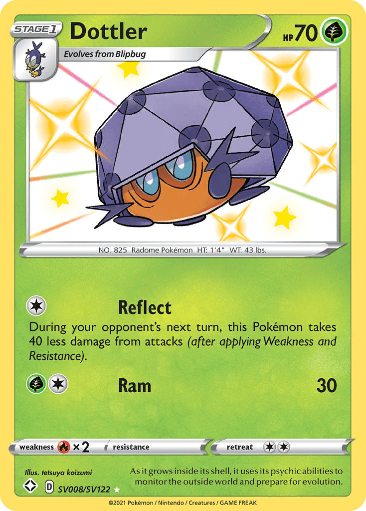 Dottler z edície Shining Fates Shiny Vault, karta č.SV008