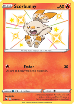 Scorbunny z edície Shining Fates Shiny Vault, karta č.SV015
