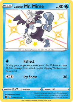 Galarian Mr. Mime z edície Shining Fates Shiny Vault, karta č.SV020